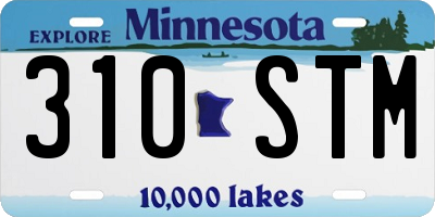 MN license plate 310STM