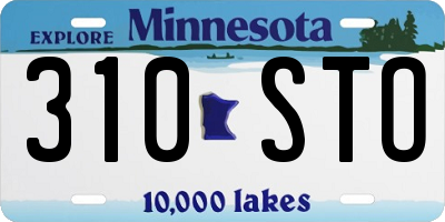 MN license plate 310STO