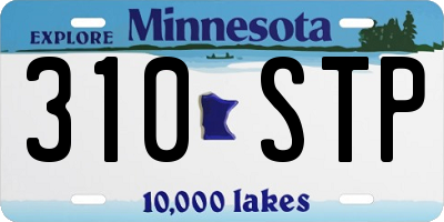 MN license plate 310STP
