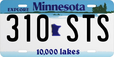 MN license plate 310STS