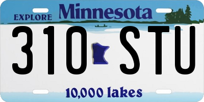 MN license plate 310STU