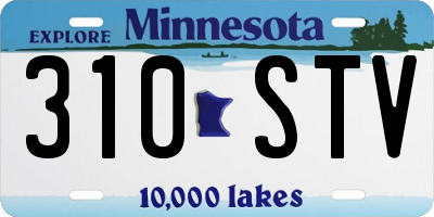 MN license plate 310STV