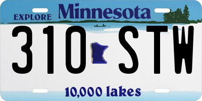 MN license plate 310STW