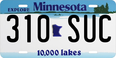 MN license plate 310SUC