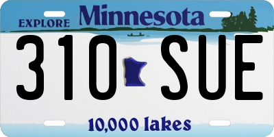 MN license plate 310SUE