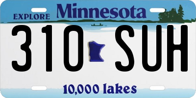 MN license plate 310SUH