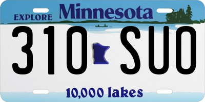 MN license plate 310SUO