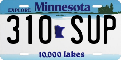 MN license plate 310SUP