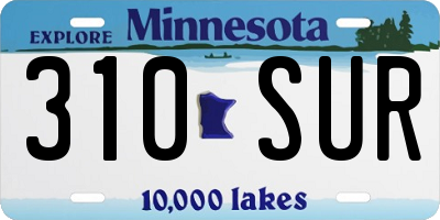 MN license plate 310SUR