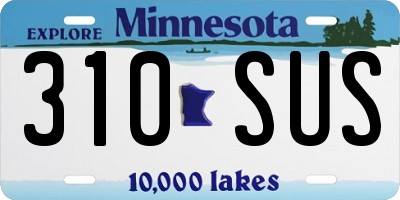 MN license plate 310SUS