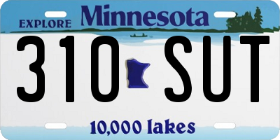 MN license plate 310SUT
