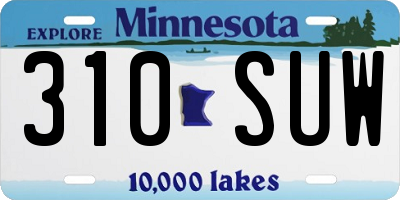 MN license plate 310SUW