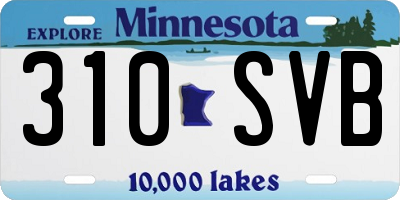 MN license plate 310SVB
