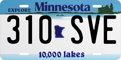MN license plate 310SVE