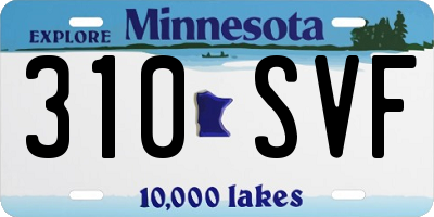 MN license plate 310SVF