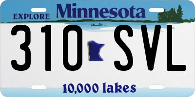 MN license plate 310SVL