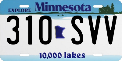 MN license plate 310SVV