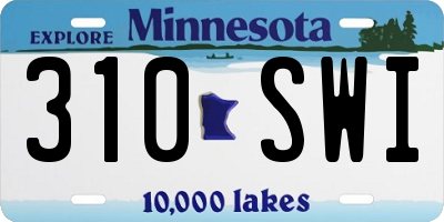 MN license plate 310SWI