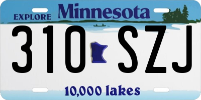 MN license plate 310SZJ
