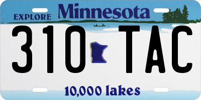 MN license plate 310TAC