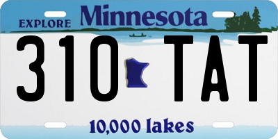 MN license plate 310TAT