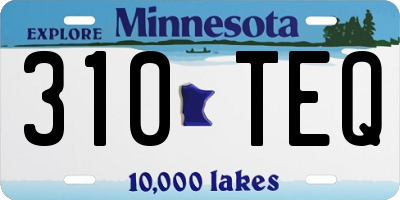 MN license plate 310TEQ