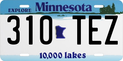 MN license plate 310TEZ