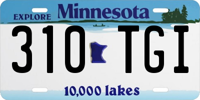MN license plate 310TGI