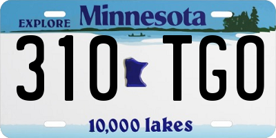 MN license plate 310TGO