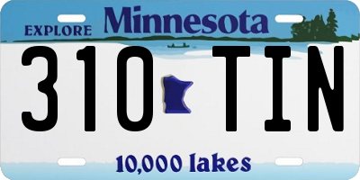 MN license plate 310TIN