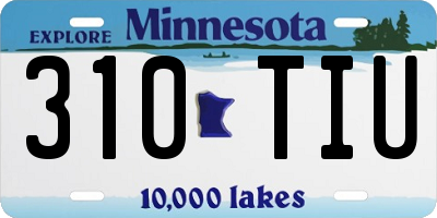 MN license plate 310TIU