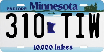 MN license plate 310TIW
