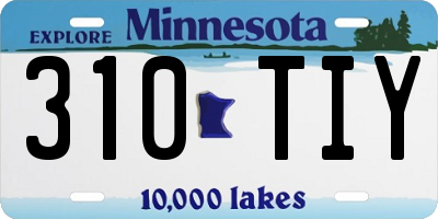 MN license plate 310TIY