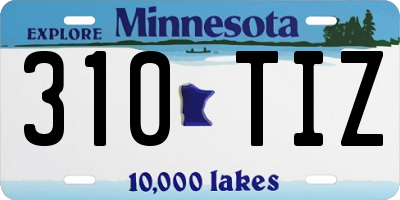 MN license plate 310TIZ