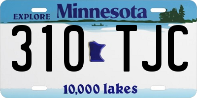MN license plate 310TJC