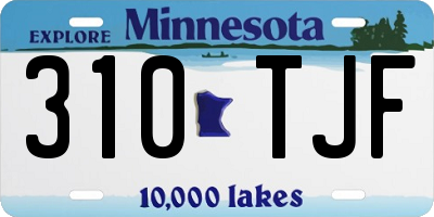 MN license plate 310TJF