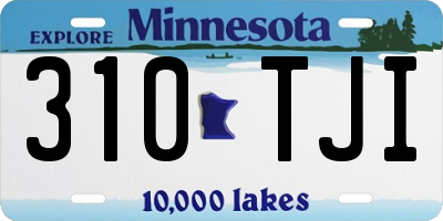MN license plate 310TJI