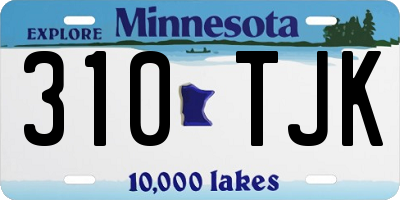 MN license plate 310TJK