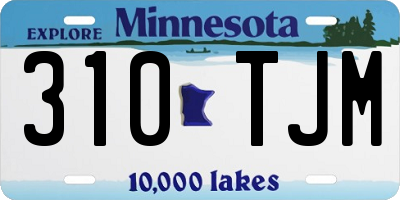MN license plate 310TJM