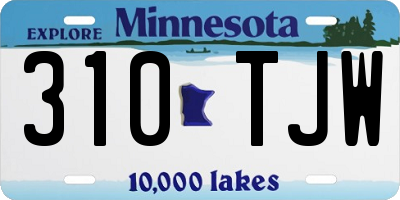MN license plate 310TJW
