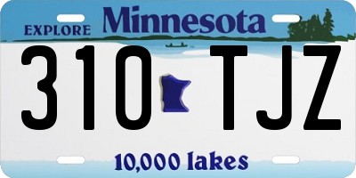 MN license plate 310TJZ