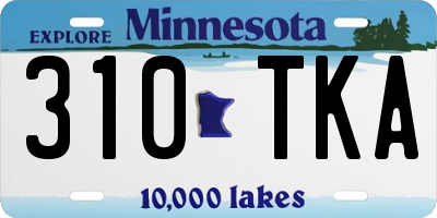MN license plate 310TKA