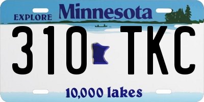 MN license plate 310TKC