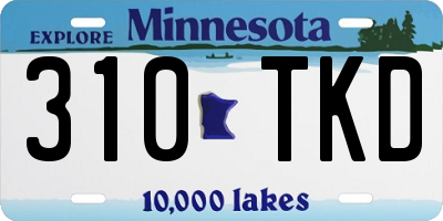 MN license plate 310TKD