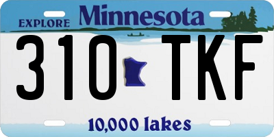 MN license plate 310TKF