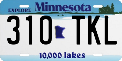 MN license plate 310TKL