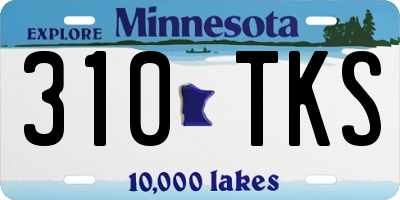 MN license plate 310TKS