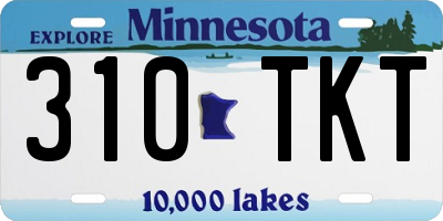 MN license plate 310TKT