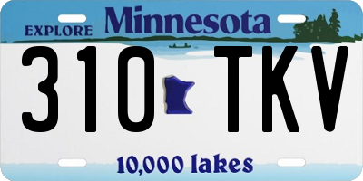 MN license plate 310TKV