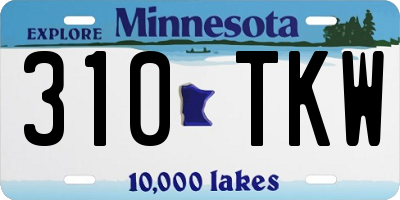 MN license plate 310TKW